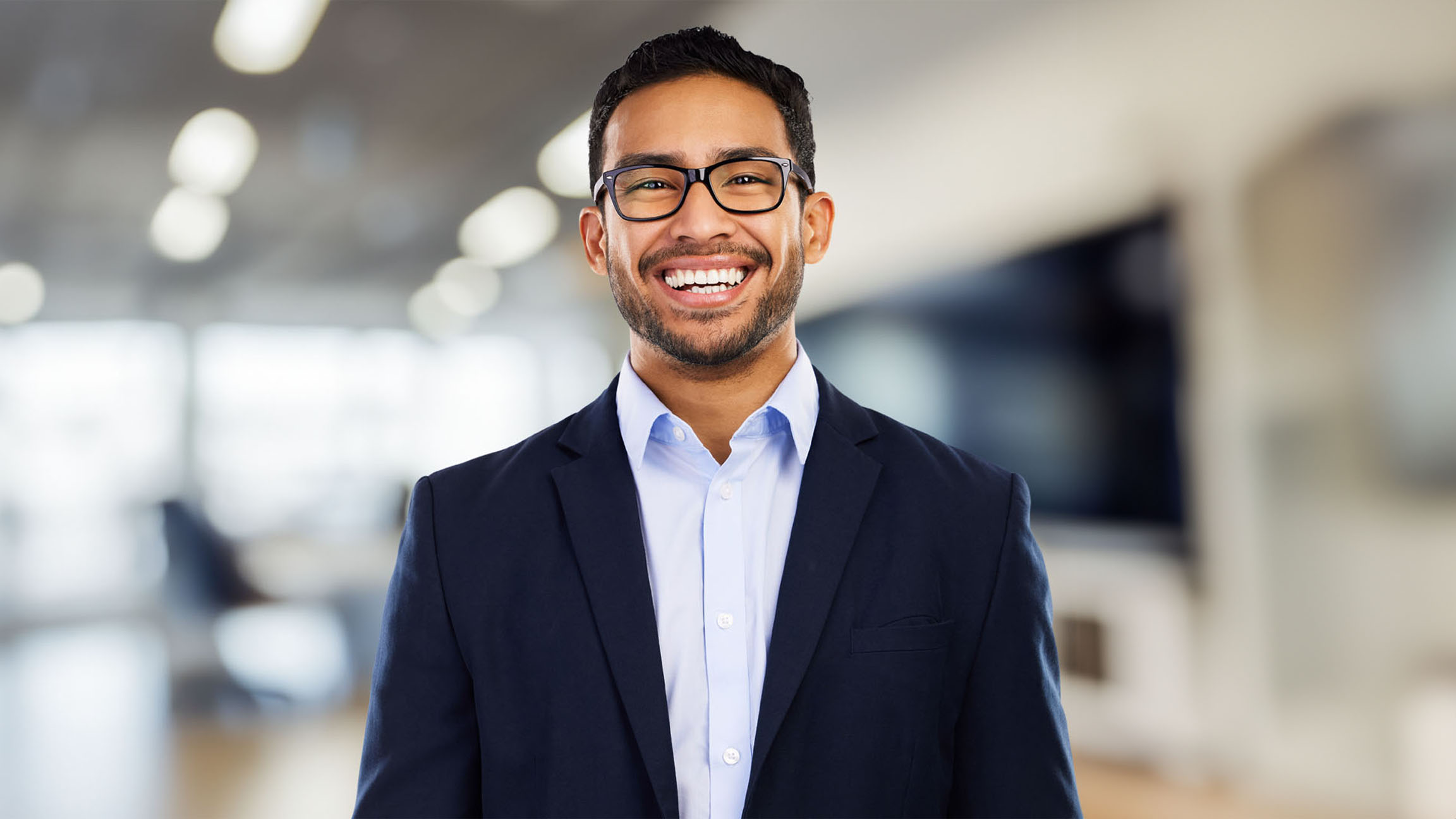 Man in suit jacket ready to learn